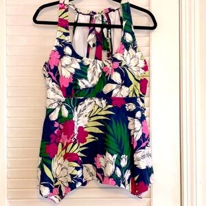 Floral plus tankini swim top by Kona Sol